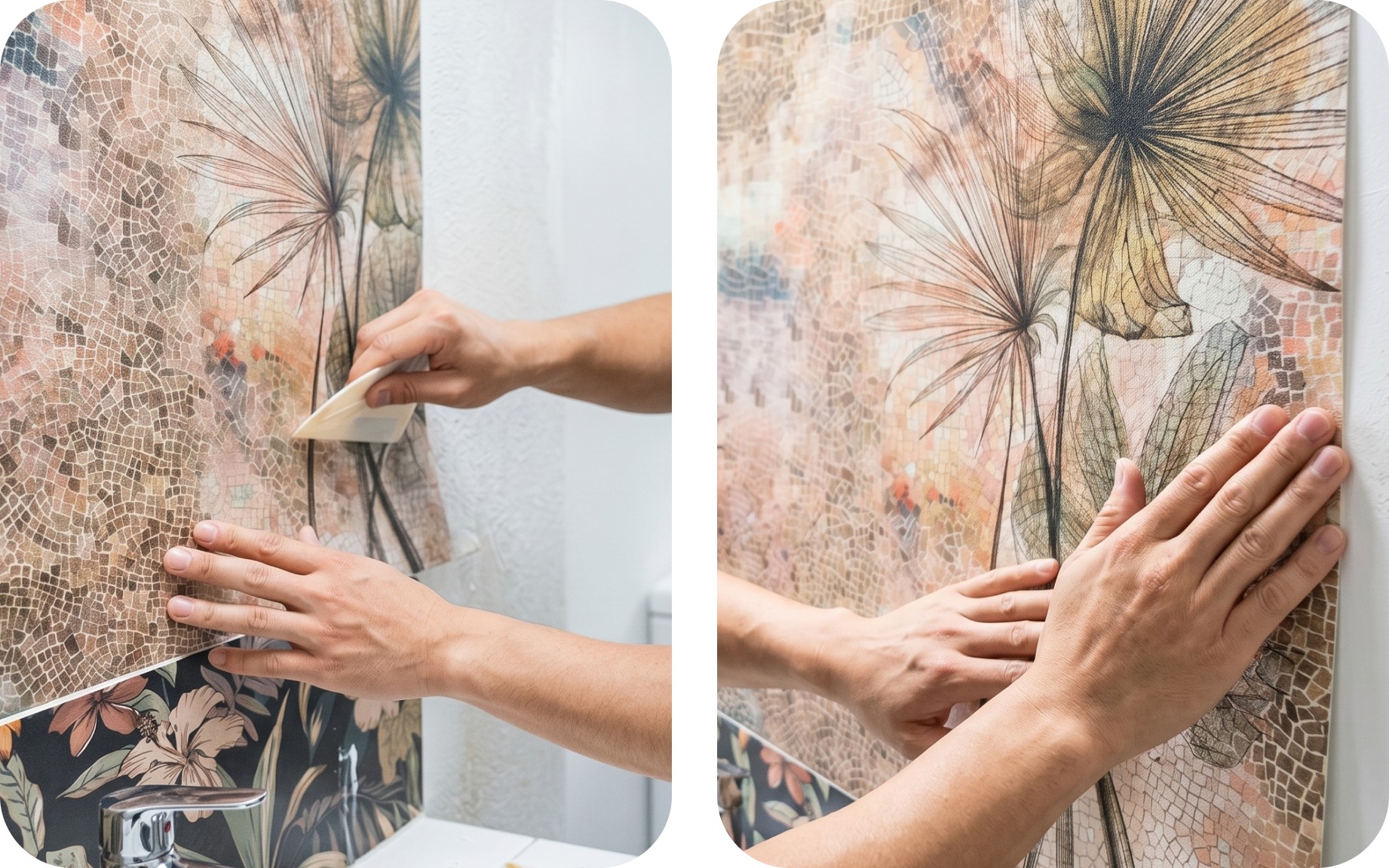 Easy installation of wallpaper